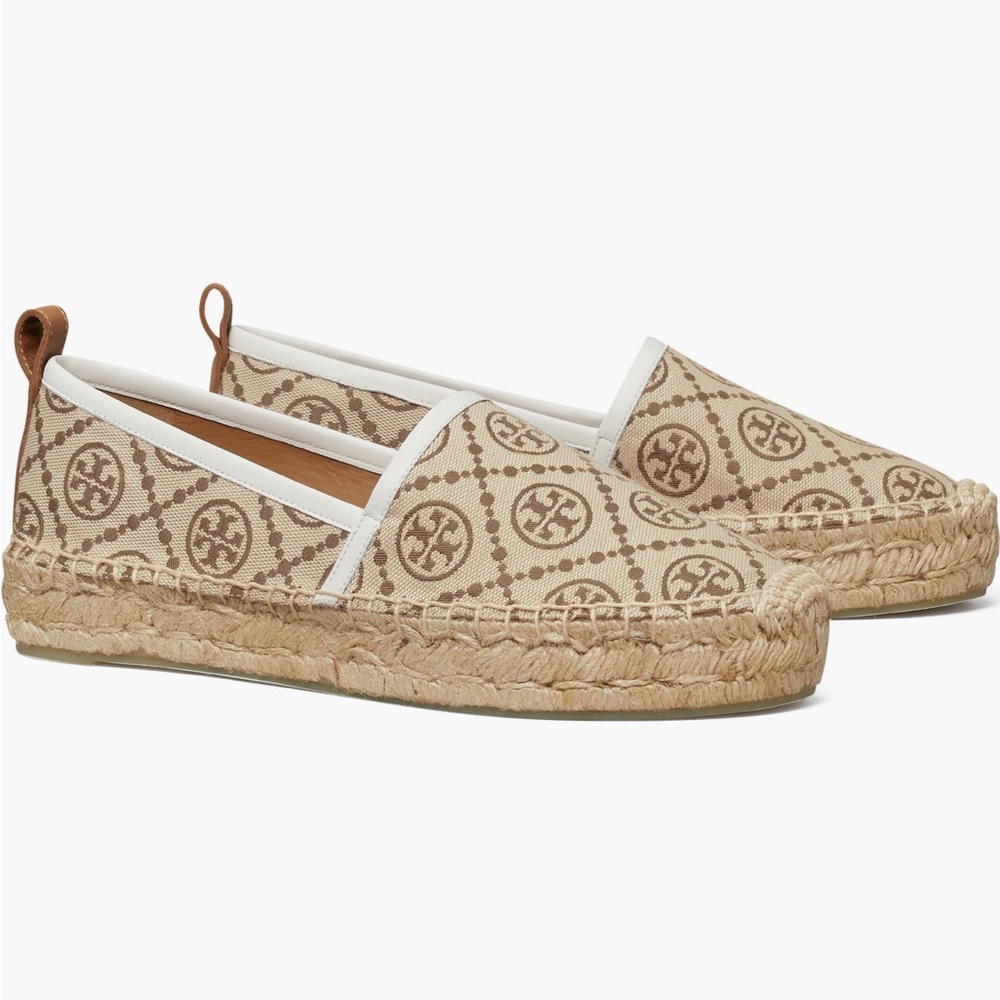 NEW Tory Burch T Monogram Platform Espadrille